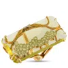 Casato 18k Yellow Gold 1.0ct Diamond And Lemon Quartz Ring 200527 In Green