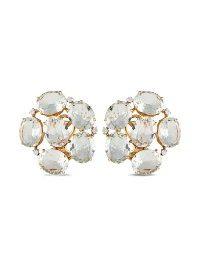 Pre-owned Casato 18kt Yellow Gold Prasiolite Earrings