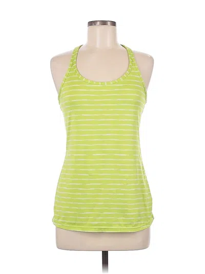 Pre-owned Cascade Sport Tank Top Green Halter Neckline Tops