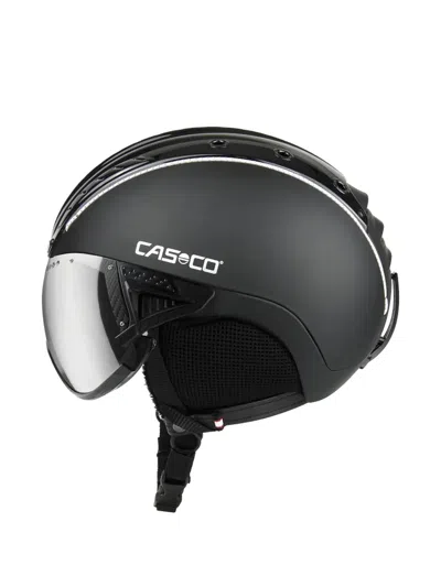 Casco Integrated-visor Carbon-fibre Helmet In Black