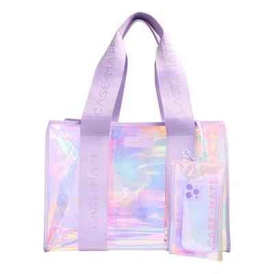 Case-mate Women's Beach Tote Bag With Phone Pouch In Soap Bubble