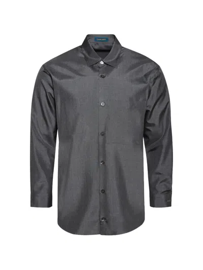 Casella Meyer Embroidered Long-sleeve Shirt In Gray