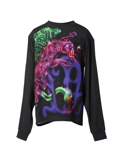 Casella Meyer Graphic-print Long-sleeve T-shirt In Black