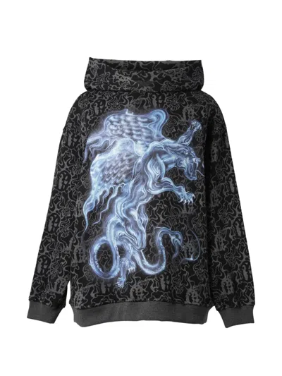 Casella Meyer Jacquard Panther Hoodie In Black
