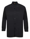 Casella Meyer Pleated Long-sleeve Shirt In Black