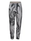 Casella Meyer Pleated Swirl-print Trousers In Gray