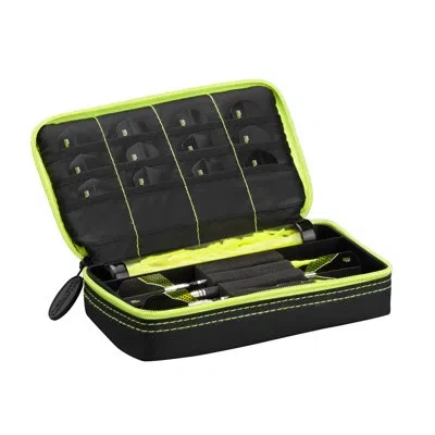 Casemaster Plazma 3 Dart Case With Yellow Zipper In Black