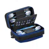 Casemaster Plazma Pro Dart Case With Zipper & Phone Pocket Black & Sapphire - 6 Darts