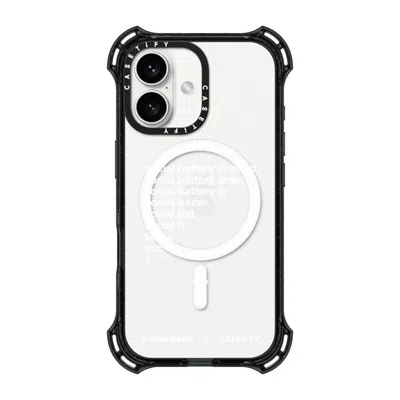 Casetify Iphone 16 Case Black Bounce Case Magsafe Compatible  Alisha Marie Social Battery Case