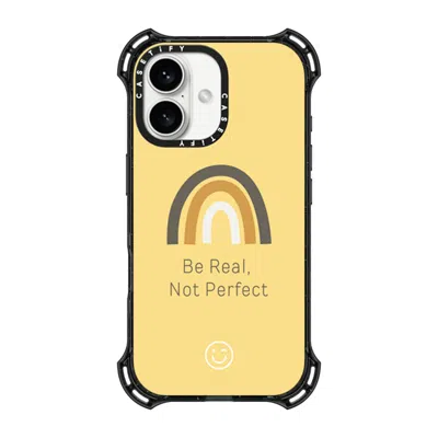 Casetify Iphone 16 Case Black Bounce Case Magsafe Compatible  Be Real, Not Perfect  In Neutral