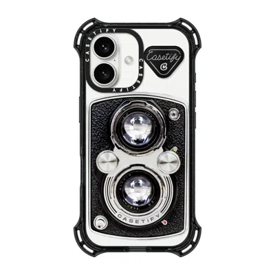 Casetify Iphone 16 Case Black Bounce Case Magsafe Compatible  Camera Case - Vintage