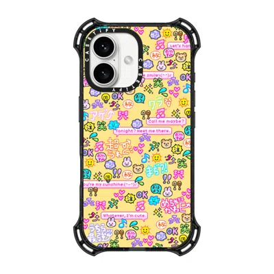 Casetify Iphone 16 Case Black Bounce Case Magsafe Compatible  Emoji Paradise