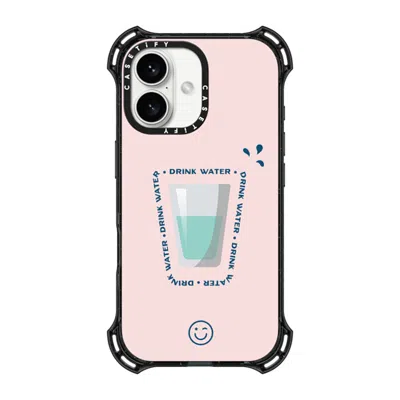 Casetify Iphone 16 Case Black Bounce Case Magsafe Compatible  Hydrate Then Dominate
