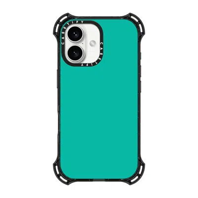 Casetify Iphone 16 Case Black Bounce Case Magsafe Compatible  Mint Green