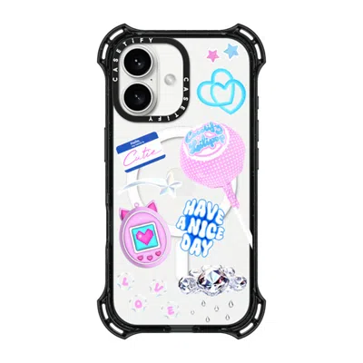 Casetify Iphone 16 Case Black Bounce Case Magsafe Compatible  Y2k Collage