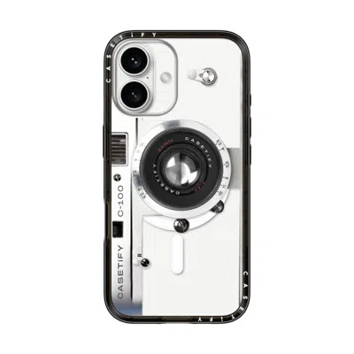 Casetify Iphone 16 Case Black Compact Case Magsafe Compatible  Camera Case - Retro