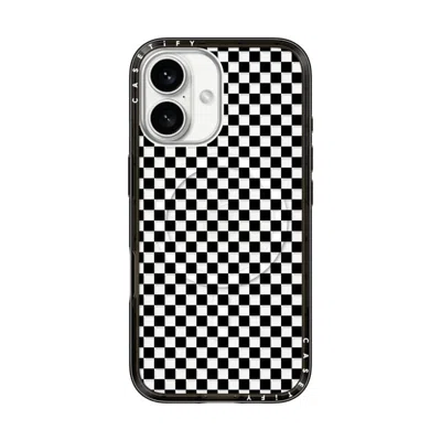 Casetify Iphone 16 Case Black Compact Case Magsafe Compatible  Checker Case