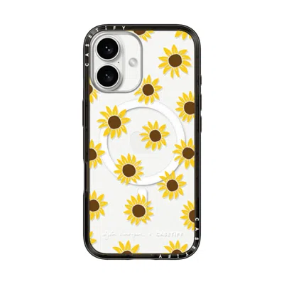 Casetify Iphone 16 Case Black Compact Case Magsafe Compatible  Secret Sunflower
