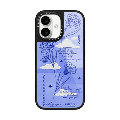 Casetify Iphone 16 Case Black Glaze Case Magsafe Compatible  Baby Blue