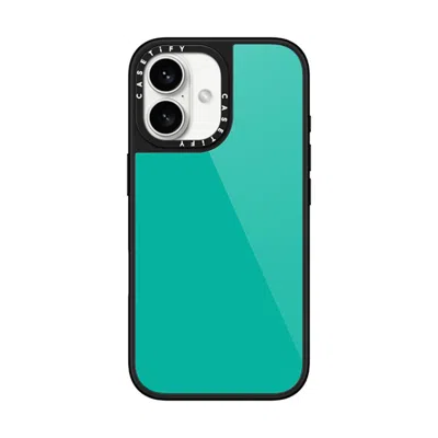 Casetify Iphone 16 Case Black Glaze Case Magsafe Compatible  Mint Green