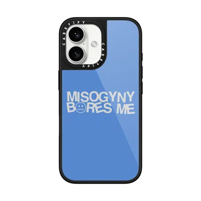 Casetify Iphone 16 Case Black Glaze Case Magsafe Compatible  Misogyny Bores Me