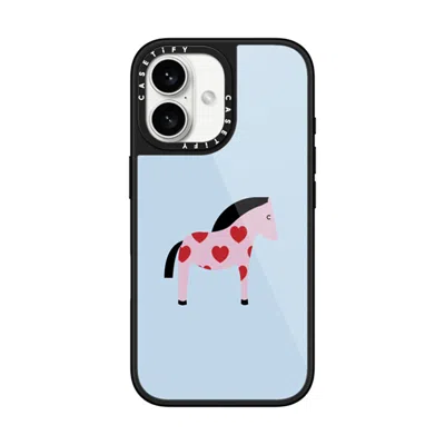 Casetify Iphone 16 Case Black Glaze Case Magsafe Compatible  Pony With Red Heart - Blue Me Away