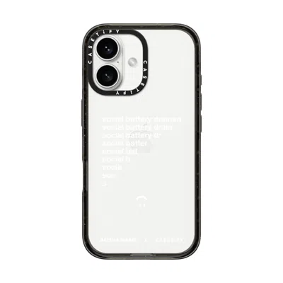 Casetify Iphone 16 Case Black Impact Case  Alisha Marie Social Battery Case