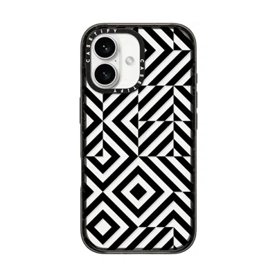 Casetify Iphone 16 Case Black Impact Case  Block Diamond Case