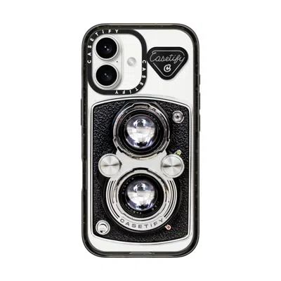 Casetify Iphone 16 Case Black Impact Case  Camera Case - Vintage  In Neutral