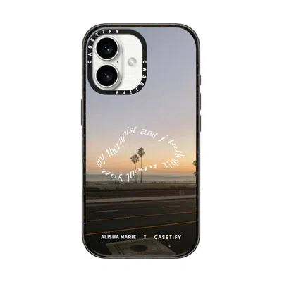 Casetify Iphone 16 Case Black Impact Case Magsafe Compatible  Alisha Marie Sunsets & Therapy Case