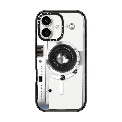 Casetify Iphone 16 Case Black Impact Case Magsafe Compatible  Camera Case - Retro