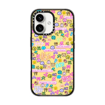 Casetify Iphone 16 Case Black Impact Case Magsafe Compatible  Emoji Paradise