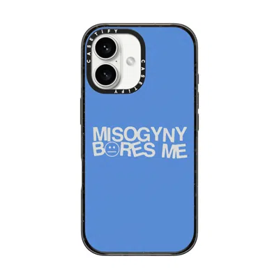Casetify Iphone 16 Case Black Impact Case Magsafe Compatible  Misogyny Bores Me
