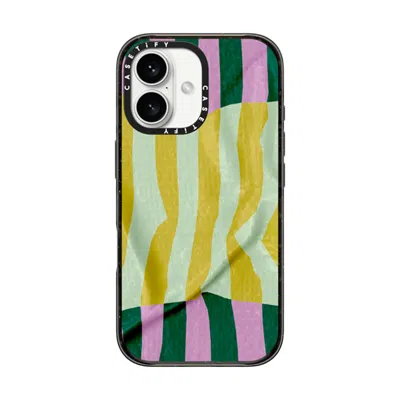 Casetify Iphone 16 Case Black Impact Case Magsafe Compatible  Pattern Afternoon At Capri