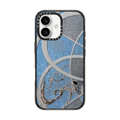 Casetify Iphone 16 Case Black Impact Case Magsafe Compatible  Surrealism Cyber Denim