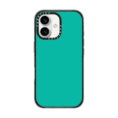 Casetify Iphone 16 Case Black Impact Case  Mint Green