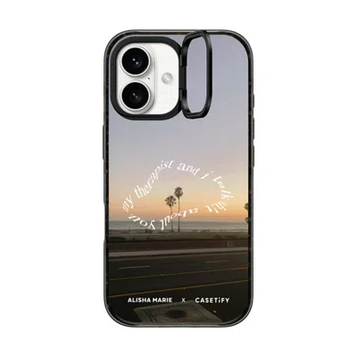 Casetify Iphone 16 Case Black Impact Ring Stand Case Magsafe Compatible  Alisha Marie Sunsets & Therapy Case 