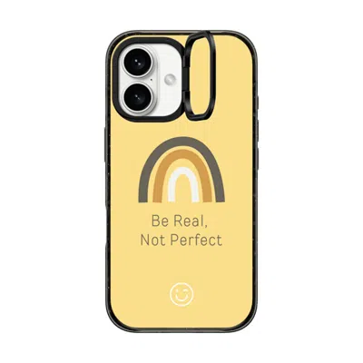 Casetify Iphone 16 Case Black Impact Ring Stand Case Magsafe Compatible  Be Real, Not Perfect  In Purple