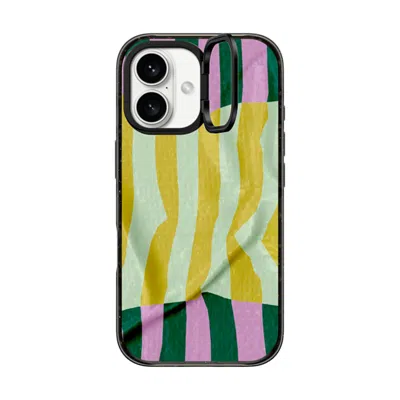 Casetify Iphone 16 Case Black Impact Ring Stand Case Magsafe Compatible  Pattern Afternoon At Capri