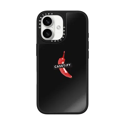Casetify Iphone 16 Case Black On Black Mirror Case Magsafe Compatible  “spicy Hot Pot Only"