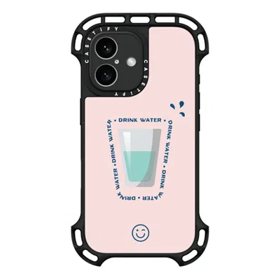 Casetify Iphone 16 Case Black Ultra Bounce Case Magsafe Compatible  Hydrate Then Dominate