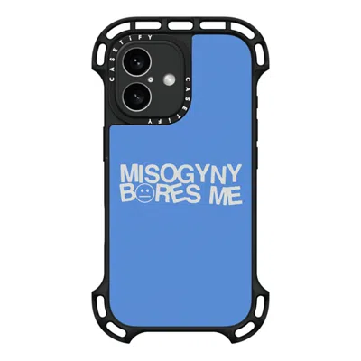 Casetify Iphone 16 Case Black Ultra Bounce Case Magsafe Compatible  Misogyny Bores Me