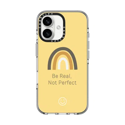 Casetify Iphone 16 Case Clear Impact Clear Case Magsafe Compatible  Be Real, Not Perfect  In Transparent
