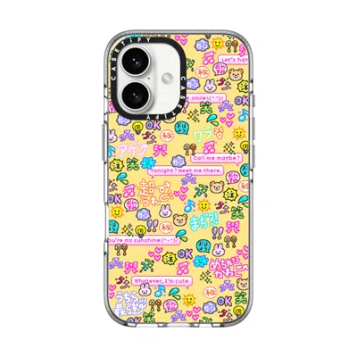 Casetify Iphone 16 Case Clear Impact Clear Case Magsafe Compatible  Emoji Paradise  In Transparent