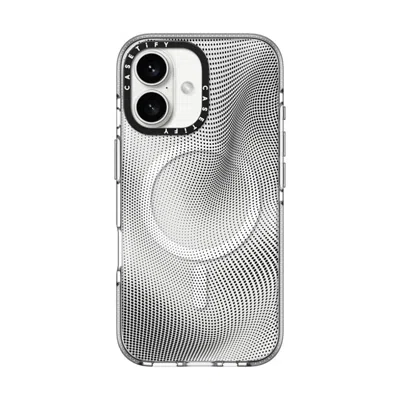 Casetify Iphone 16 Case Clear Impact Clear Case Magsafe Compatible  Halftone Case  In Transparent