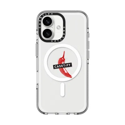 Casetify Iphone 16 Case Clear Impact Clear Case Magsafe Compatible  “spicy Hot Pot Only"  In Transparent