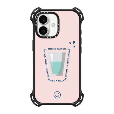 Casetify Iphone 16 Case Matte Black Bounce Case Magsafe Compatible  Hydrate Then Dominate