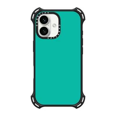 Casetify Iphone 16 Case Matte Black Bounce Case Magsafe Compatible  Mint Green