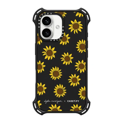 Casetify Iphone 16 Case Matte Black Bounce Case Magsafe Compatible  Secret Sunflower