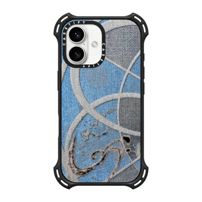 Casetify Iphone 16 Case Matte Black Bounce Case Magsafe Compatible  Surrealism Cyber Denim